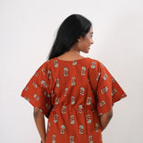 Tomato cotton kaftan