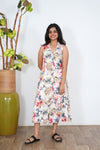 Multicoloured cotton shirt dress(attached sleeves)