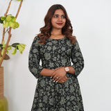 Onyx floral cotton anarkali kurti