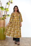 Canary floral cotton anarkali kurti
