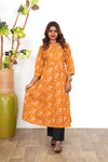Sunshine floral cotton anarkali kurti