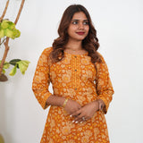 Sunshine floral cotton anarkali kurti