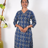 Indigo tie and dye cotton co-ords set