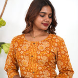 Sunshine floral cotton anarkali kurti