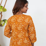 Sunshine floral cotton anarkali kurti