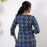 Indigo tie and dye cotton co-ords set