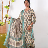Sand butta cotton suit set