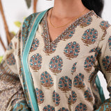 Sand butta cotton suit set