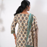 Sand butta cotton suit set