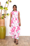 Watermelon cotton co-ords set(attached sleeves)