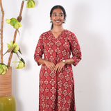 Rust orange v neck tie and dye cotton co-ords set