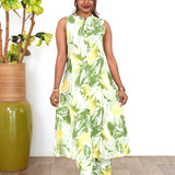 Spring cotton co-ords set(attached sleeves)