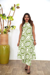 Jade cotton co-ords set(attached sleeves)
