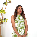 Jade cotton co-ords set(attached sleeves)
