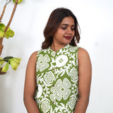 Jade cotton co-ords set(attached sleeves)