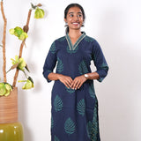 Green fern V neck co-ords set