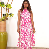 Magenta cotton co-ords set(attached sleeves)