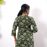 Pintex cotton short kurti - Moss