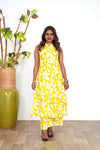 Mustard fern cotton co-ords set(attached sleeves)
