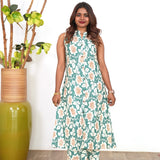 Emerald cotton co-ords set(attached sleeves)