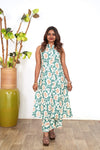 Emerald cotton co-ords set(attached sleeves)