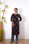 Red fern cotton kurta