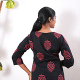 Red fern cotton kurta