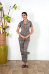 Grey knitted cotton night suit