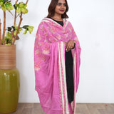 Baby pink pure cotton dupatta