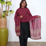 Magenta pure cotton dupatta