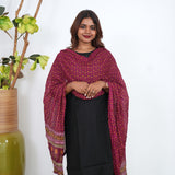 Magenta pure cotton dupatta