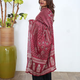 Rust orange pure cotton dupatta