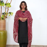 Rust orange pure cotton dupatta
