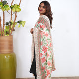 Beige pure cotton dupatta