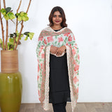 Beige pure cotton dupatta