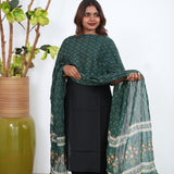 Hunter green pure cotton dupatta