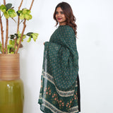 Hunter green pure cotton dupatta