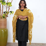 Mustard pure cotton dupatta