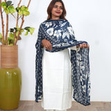 Navy blue pure cotton dupatta