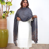 Cerulean pure cotton dupatta