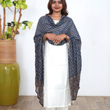 Cerulean pure cotton dupatta