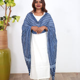 Bright blue pure cotton dupatta