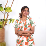 Tangerine cotton lounge-sleep wear