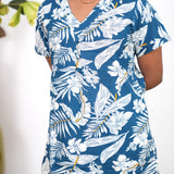 Midnight blue cotton lounge-sleep wear