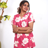 Red roses cotton lounge-sleep wear
