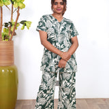 Dark green cotton lounge-sleep wear