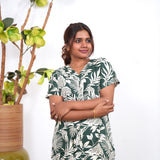Dark green cotton lounge-sleep wear