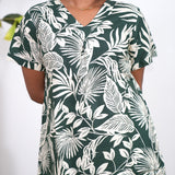 Dark green cotton lounge-sleep wear
