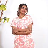 Baby pink cotton lounge-sleep wear