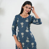 Midnight blue katha co-ord set